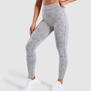 Gymshark Fleur Texture Leggings Charcoal Marl